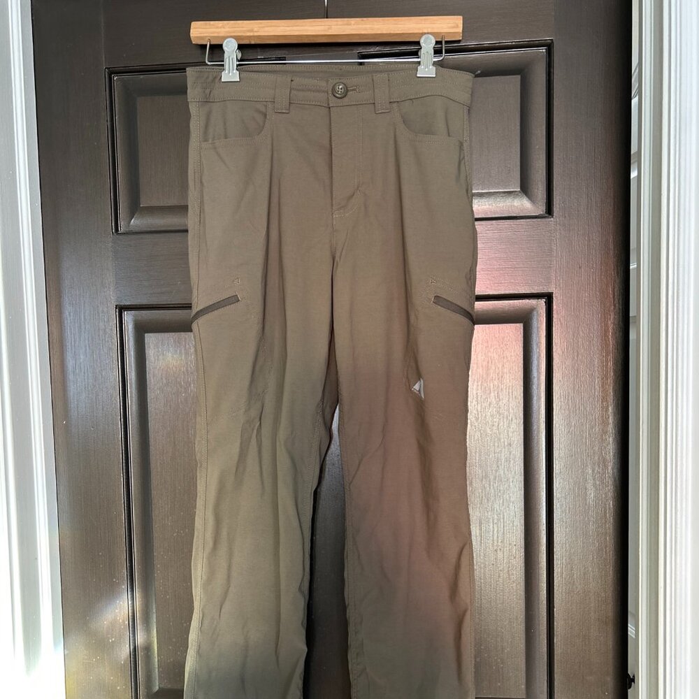 Eddie Bauer First Ascent Hiking Pants Women's 6 Olive Green Stretch Nylon Travel